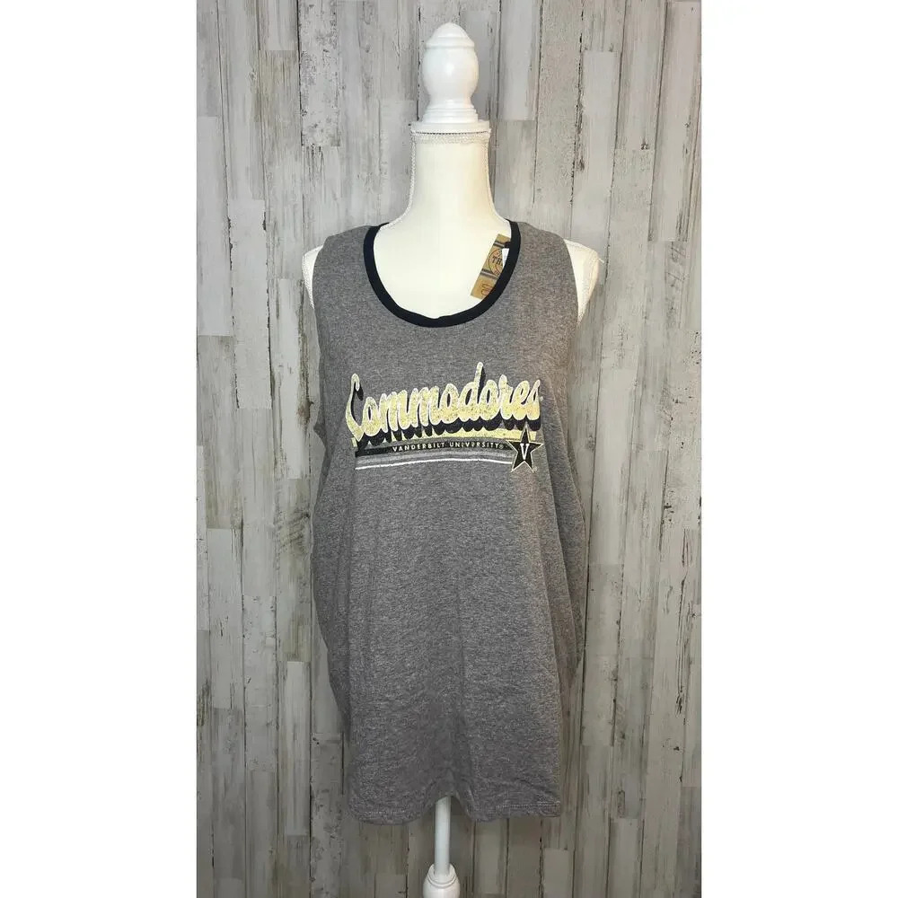 NWT Vanderbilt Commodores Men's Gray Sleeveless Tank Top Size XL‎